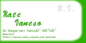 mate vancso business card