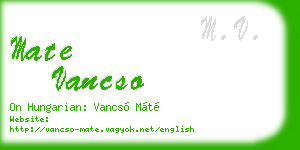 mate vancso business card